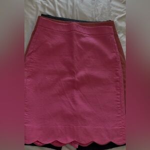 Set of 4 - Pencil & Scallop-Hem Skirt